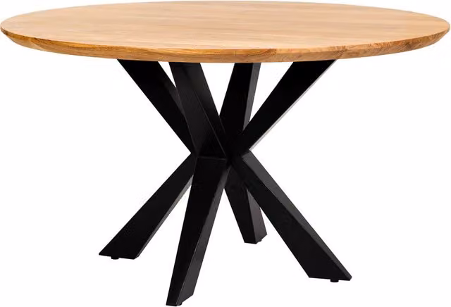 Tavolo da pranzo rotondo in legno di acacia D130x77