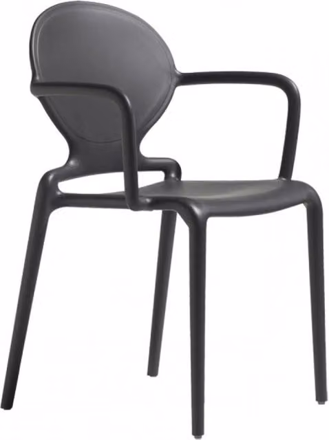 SET 4 SEDIE GIO TECNOPOLIMERO CON BRACCIOLI SCAB DESIGN - Antracite 81