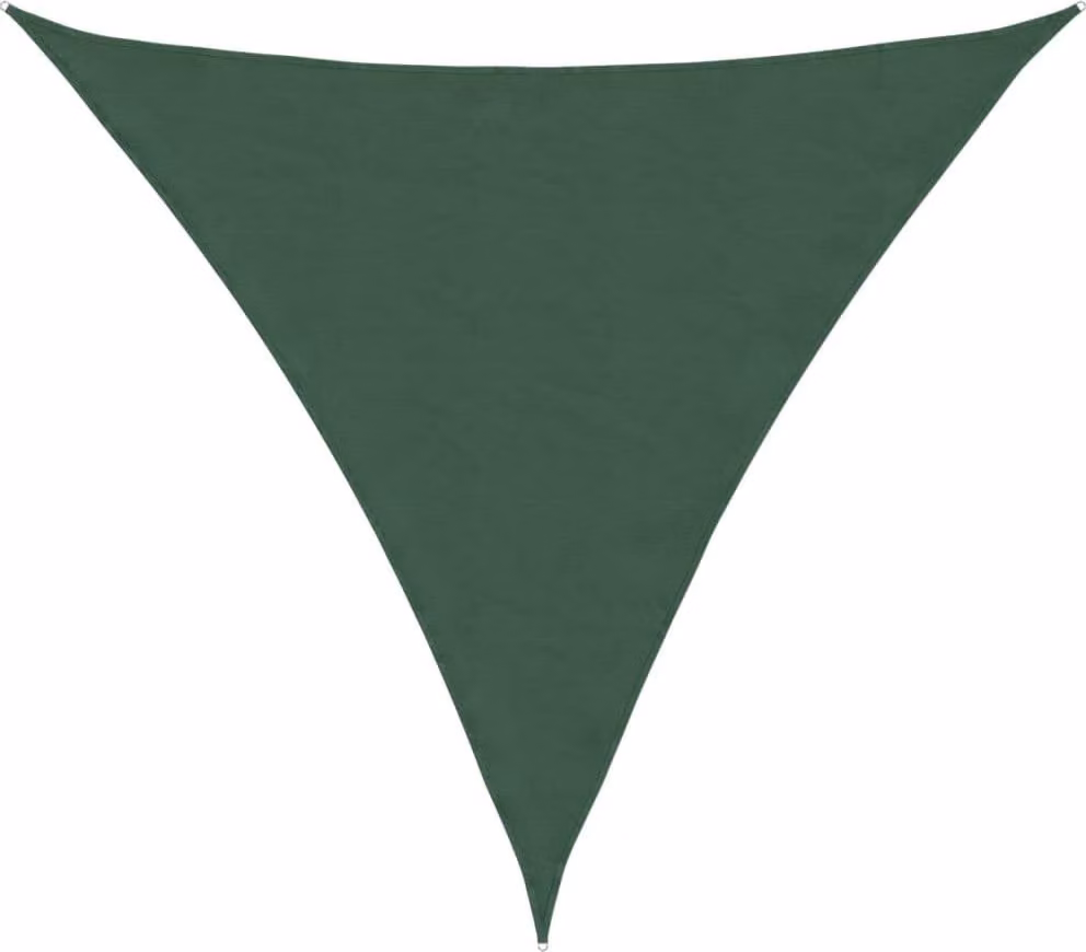 Parasole a Vela Tessuto Oxford Triangolare 6x6x6m Verde Scuro