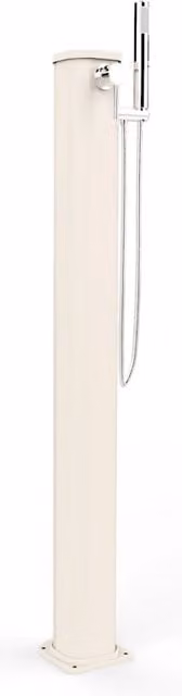 Doccia Solare da Esterno Giardino 20L Miscelatore e Doccetta Mobile Arkema Jolly Go Bianco Crema