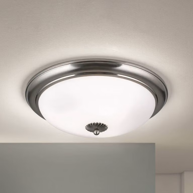 ORION Plafoniera soffitto Empire, dimmerabile, Alluminio / Grigio / Zincato, Soggiorno / Sala da pranzo, Metallo, Antico, Plafoniera