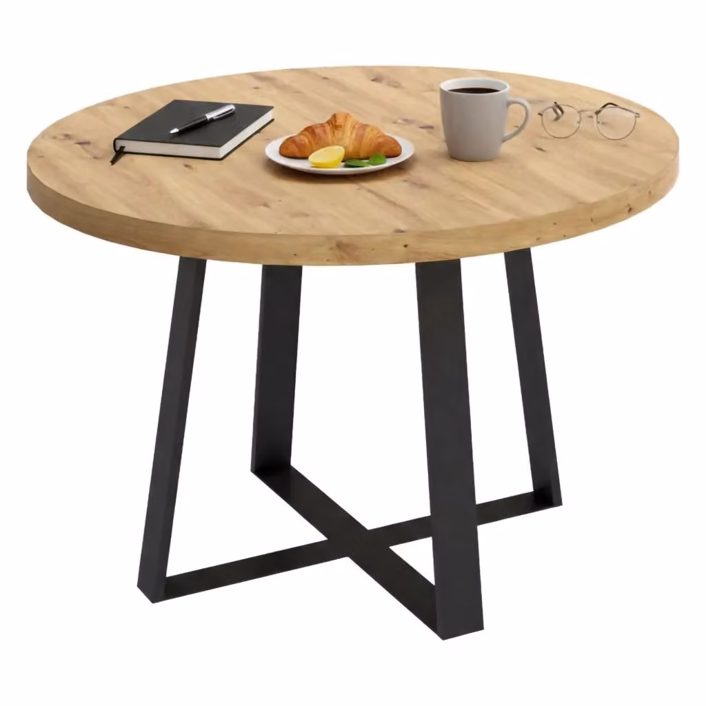 Tavolo da pranzo rotondo Abal DMORA in Rovere Nodi, L: 120 cm, H: 75 cm – 2