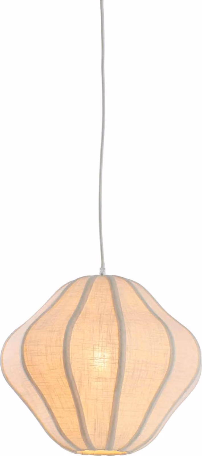 Lampada a sospensione - bianco - Sukau - tessile - E27 - 2987706 - Light & Living