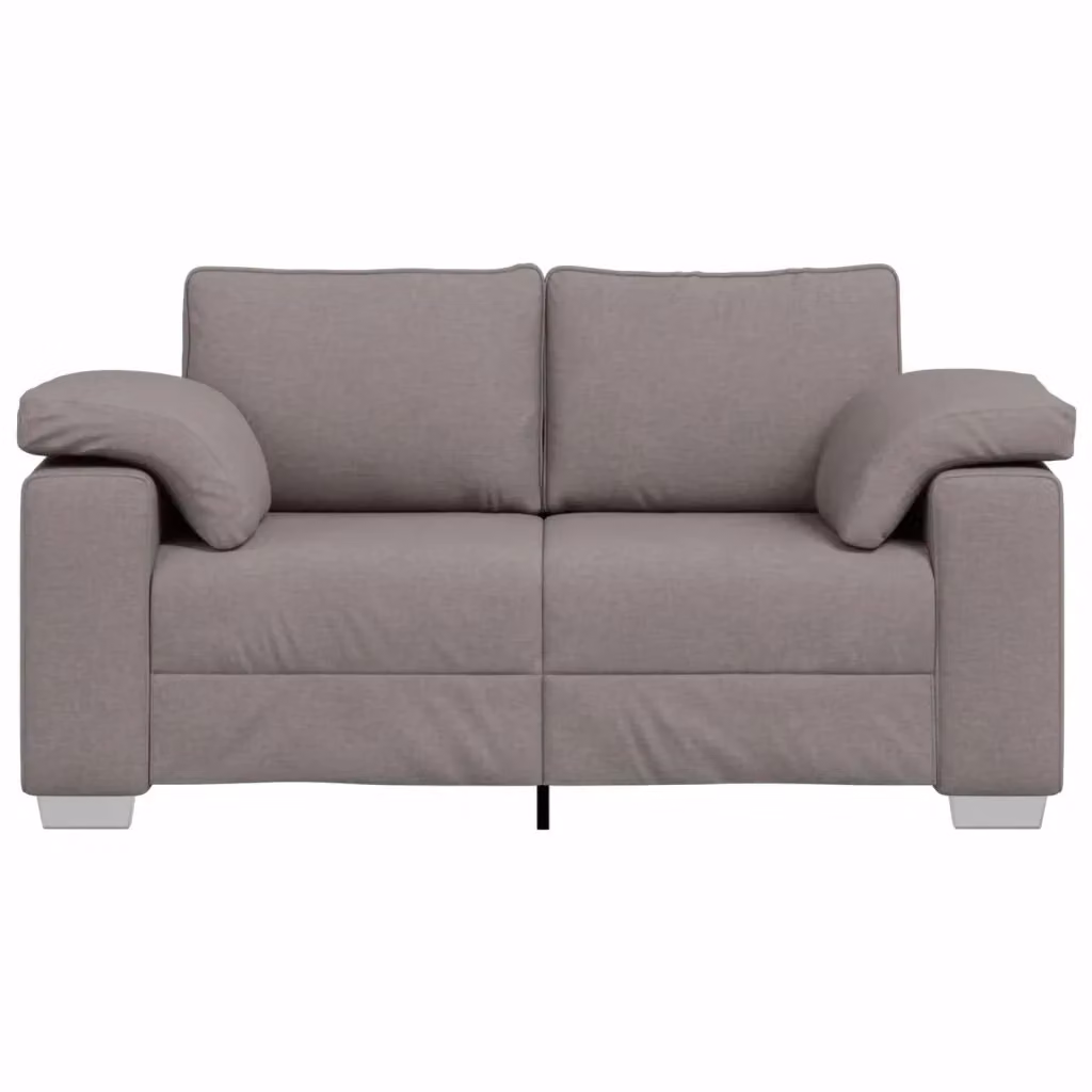 Divano a due posti moderno vidaXL in tessuto beige o grigio con struttura mista e imbottitura, Larghezza: 160 cm, Profondità: 82 cm, Altezza: 77 cm – 2