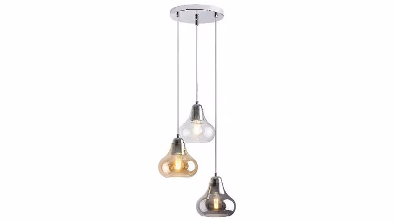 Rabalux 7977 Lampada a sospensione a 3 punti Jezabel, E27, grigio argento, moderna