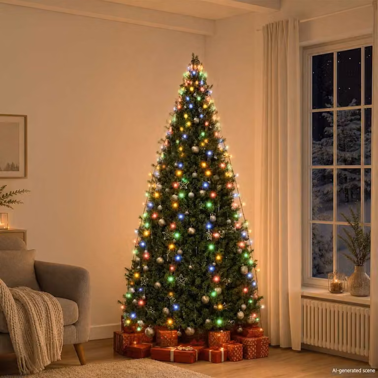 vidaXL Rete di Luci LED Multicolore per Albero di Natale, 250 LED, 250 cm