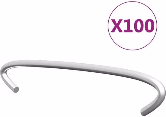 Supporti per gabbioni - 100 pezzi - Distanziatori per trampolini - 10 cm - Acciaio zincato - Ganci di sicurezza anti-deformazione - Argento