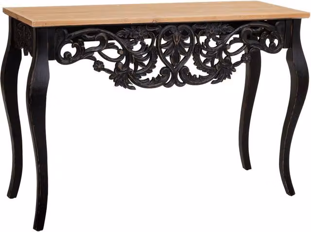 Mobile da ingresso in legno nero 111x40x77h
