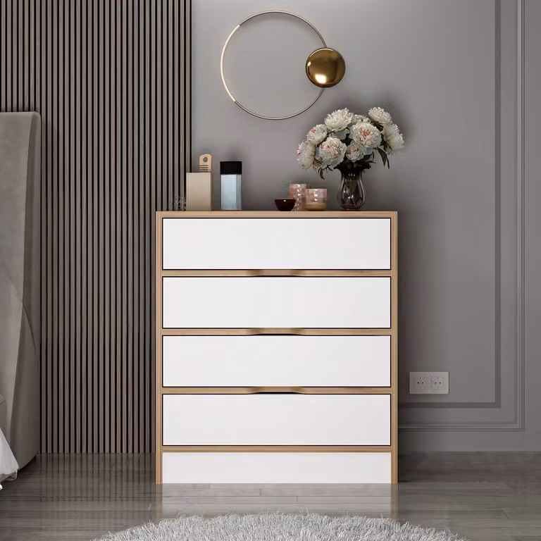 Skye Decor, Elina - 8173, cassettiera, noce, 100% PANNELLI DI PARTICELLE RIVESTITI IN MELAMMINA, 70 x 80 x 40 cm