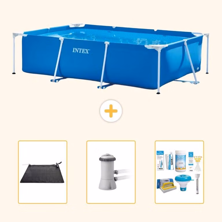 Piscina fuori terra rettangolare - 300x200x75 cm - 4 pezzi - Modello S22353