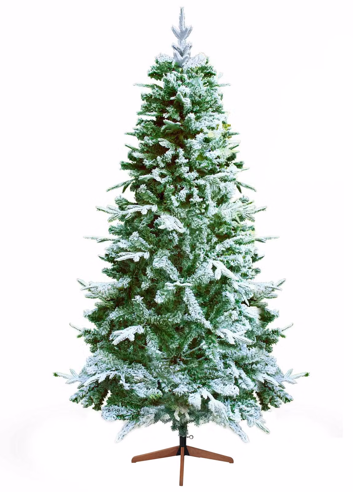 Donder - Albero di Natale innevato effetto realistico in PE e PVC ø88x180H, 462 rami