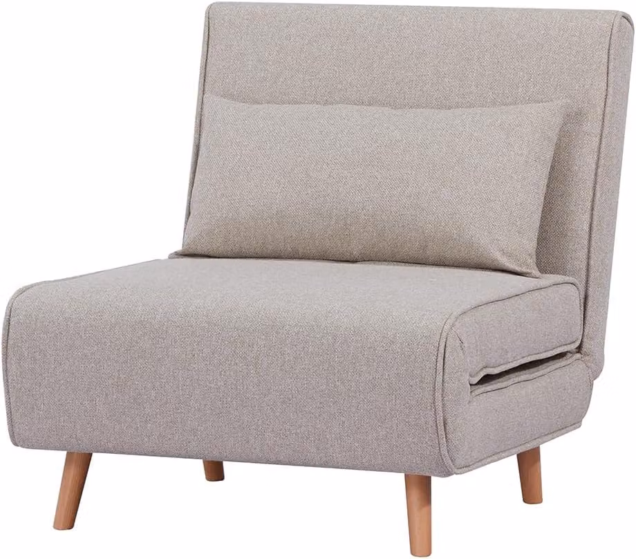 Poltrona Letto trasformabile, Divanetto clic clac Singolo | Foldy Beige