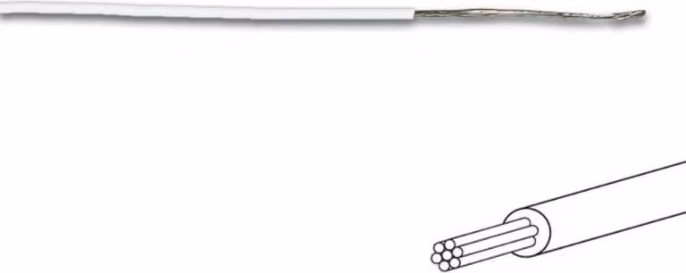 Cavo di collegamento - Ø 1,4 mm - 0,2 mm² - Multipolare - Bianco