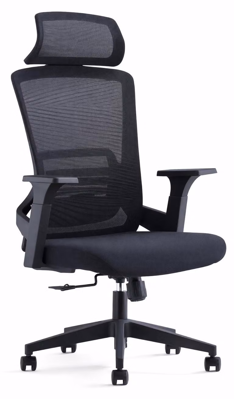 Sedia da ufficio ergonomica con poggiatesta e braccioli regolabili