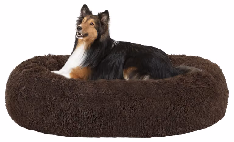 Solidchoice - Cuccia ortopedica per cani a forma di ciambella, morbida e calda, con base lavabile