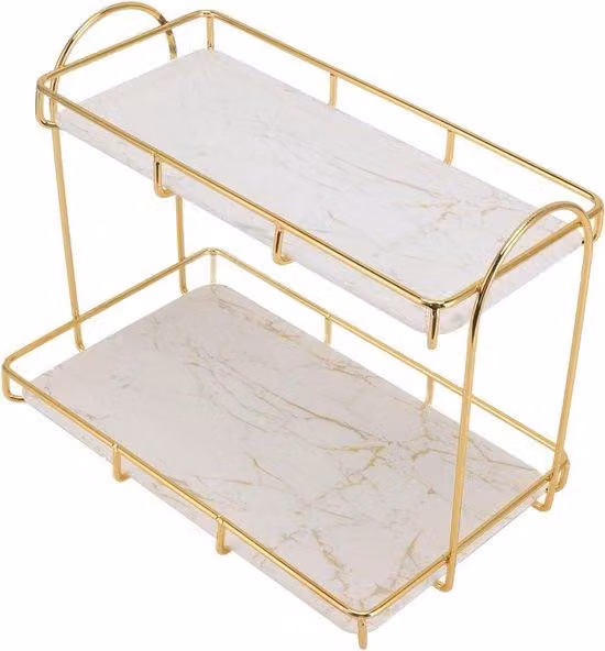 Vano portaoggetti bifacciale per il bagno - Scaffale con cestini per cosmetici ed erbe aromatiche - Scaffale portaoggetti per cucina ed erbe aromatiche (L)