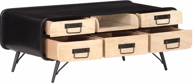 Tavolino da Salotto-Tavolino da soggiorno-Tavolo 100x50x40 cm in Legno Massello di Mango