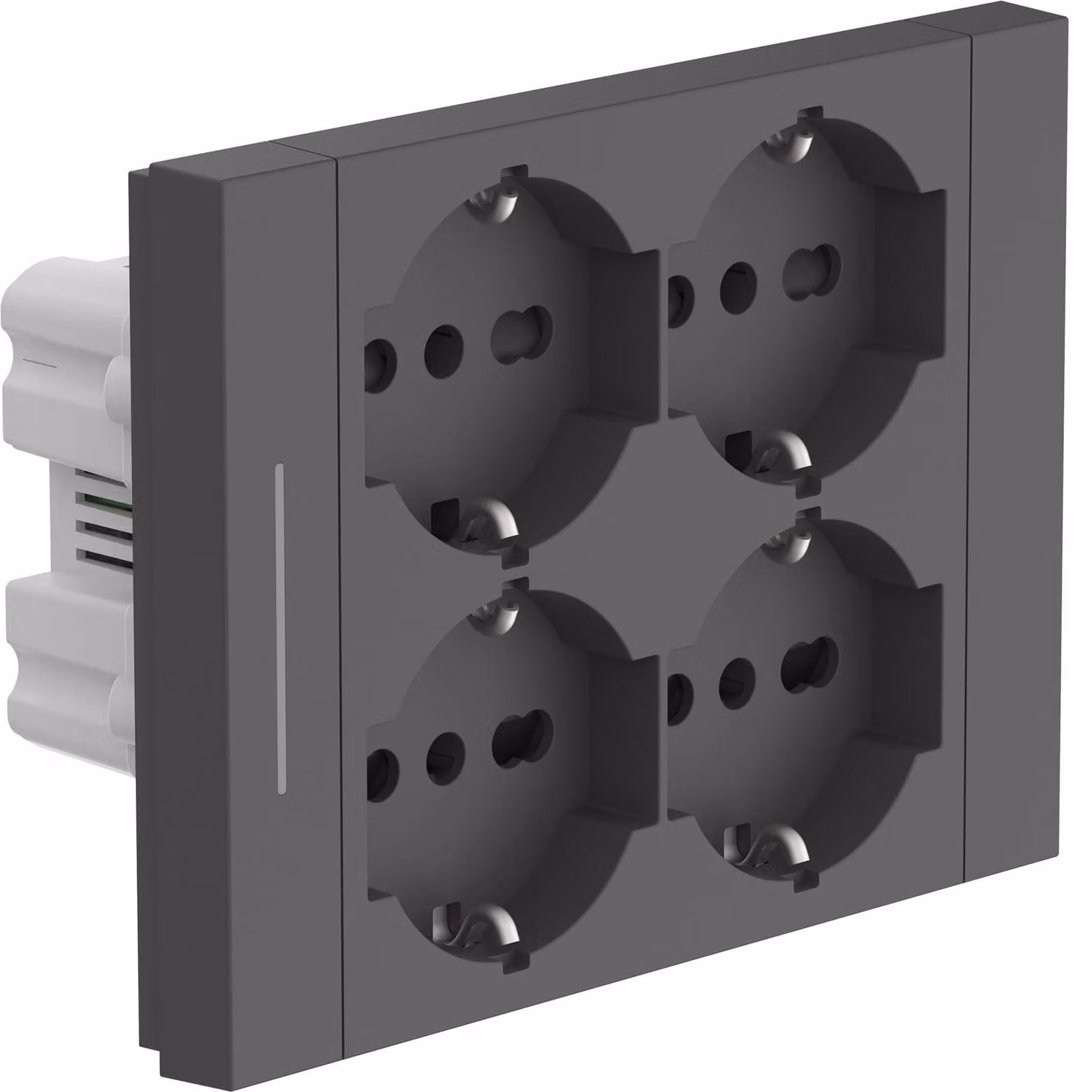 Electraline 22119, presa da incasso Quadra, 4 prese, universale P40, compatibile con