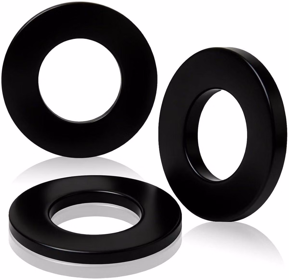 Set di 60 anelli piatti in nylon M6 x 12 mm – Distanziatori in plastica sostenibile per fissaggi meccanici e isolamento