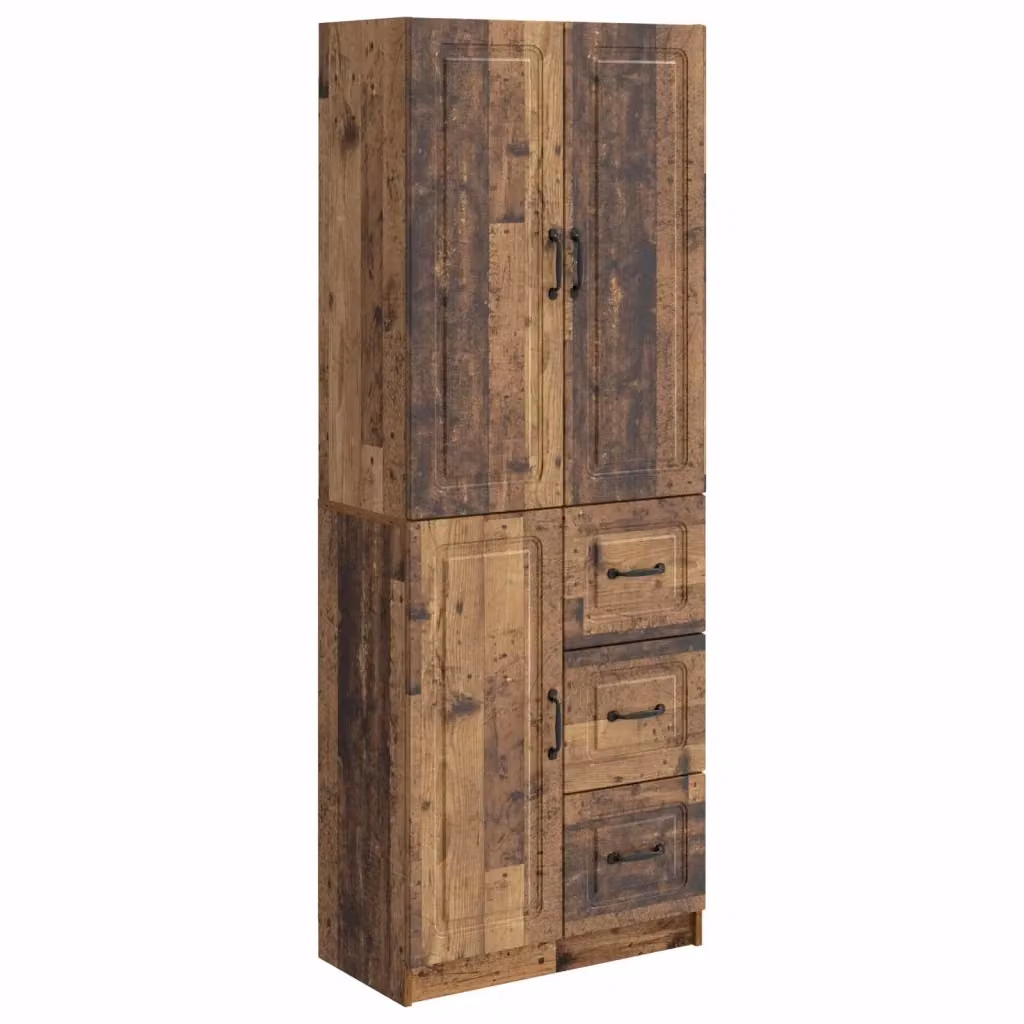 Set di 2 armadi da giardino vidaXL in legno marrone opaco con ante a battente e cassetti – 2