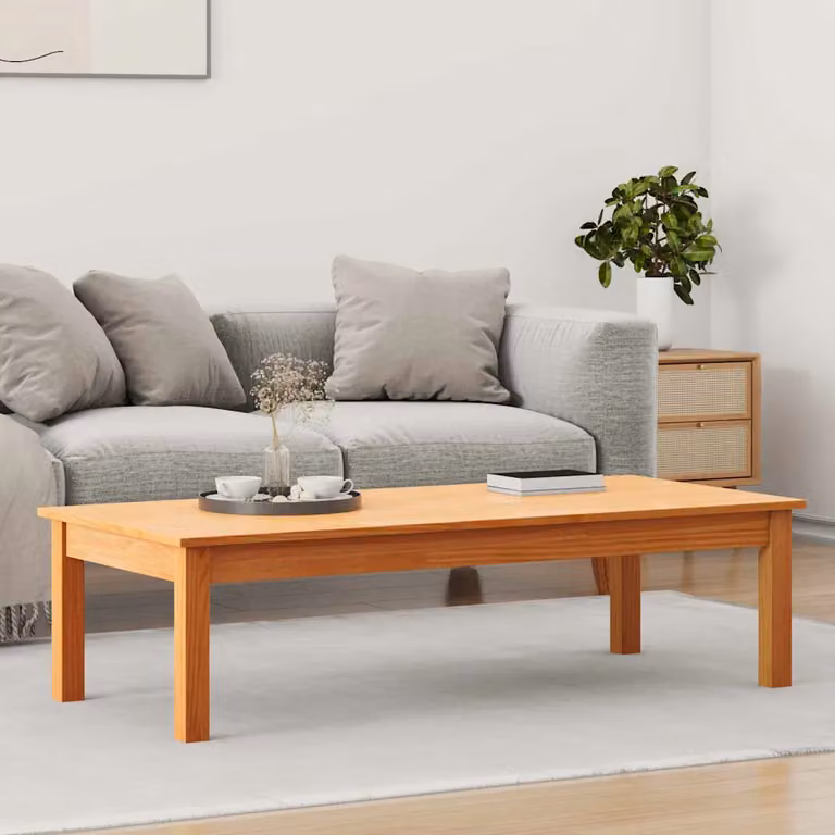 Tavolino da salotto vidaXL Max in pino massello marrone L: 110 cm, P: 50 cm, H: 30 cm