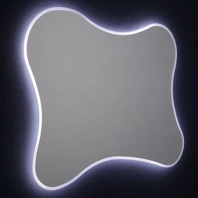 Specchio sagomato 120x90 con cornice led