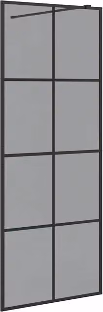 Parete Doccia Walk-in Nero 80 x 195 cm vetro temperato CFW2047515