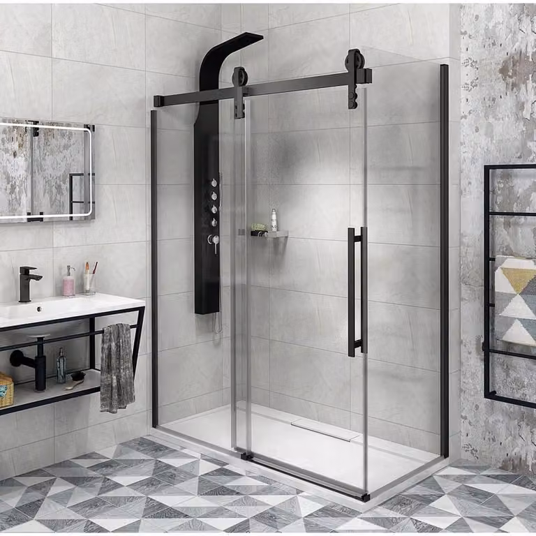VOLCANO BLACK Cabina doccia rettangolare 1800x900mm variante L/R