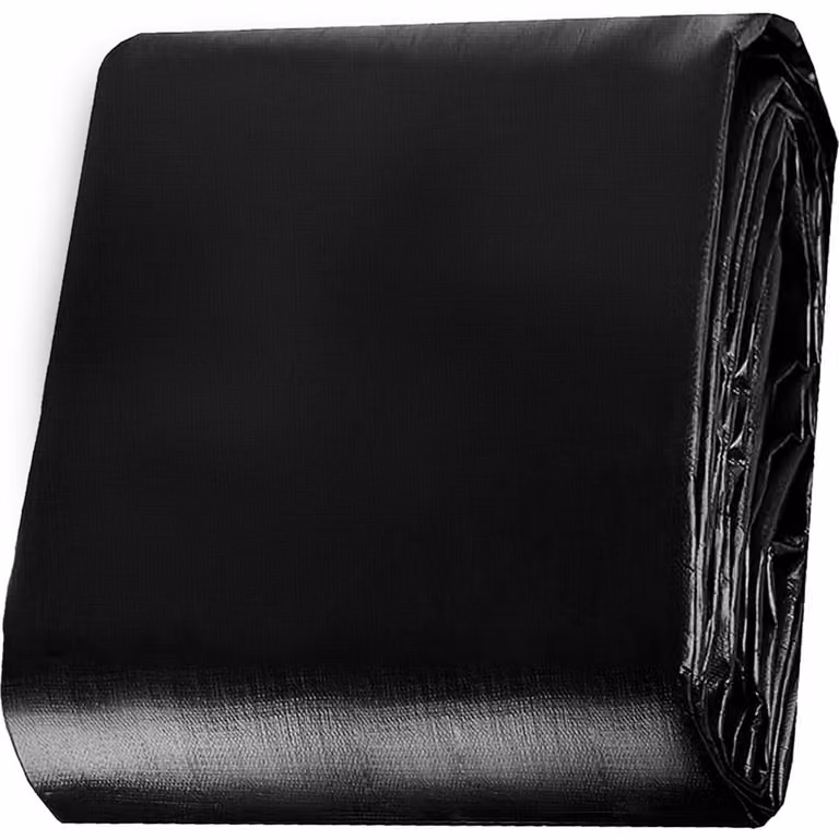 Telo protettivo da 150 g/m², resistente, antistrappo, impermeabile, di colore nero intenso, dimensioni 3x3 metri