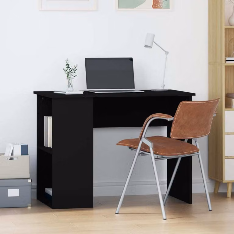 vidaXL Scrivania nera 100x55x75 cm in legno - Scrivania - Scrivania - Scrivania per ufficio - Scrivania per computer