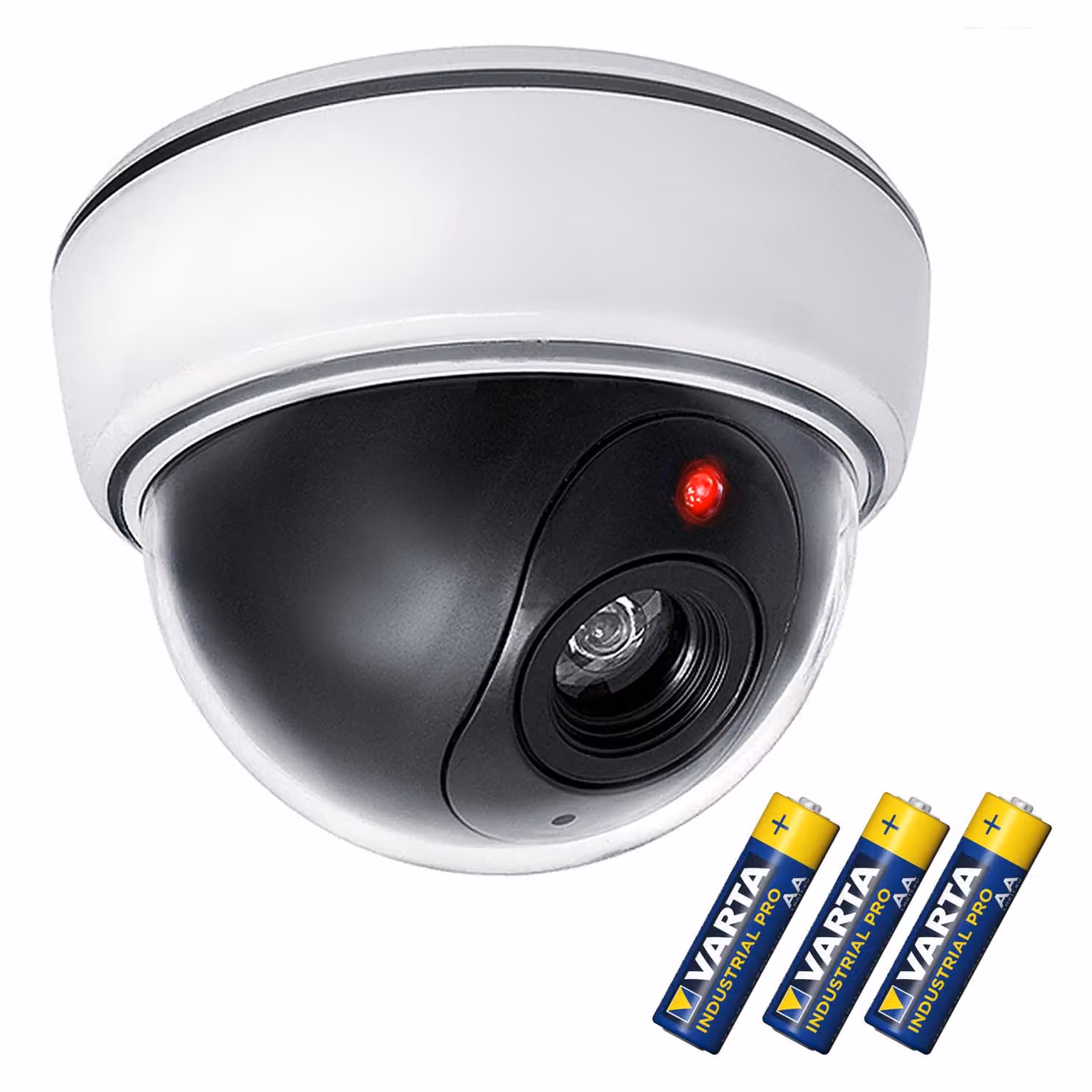 Telecamera dome DC2300 con LED lampeggiante + 3x batterie AA Varta Industrial