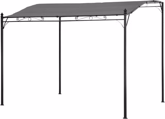Pergola a muro 3 × 2,5 m grigio NICE