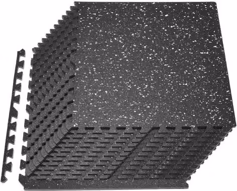 Set di 24 Tappetini Puzzle VEVOR in Schiuma EVA con Puntini Bianchi per Palestra e Allenamento, L/P/H: 61 x 61 x 1,4 cm