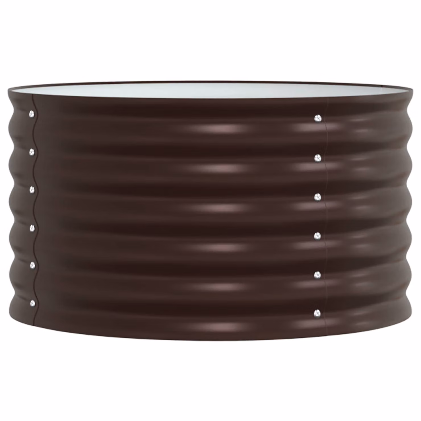 Letto rialzato vidaXL in acciaio color marrone per orto e giardino L: 80 cm, P: 80 cm, H: 44 cm