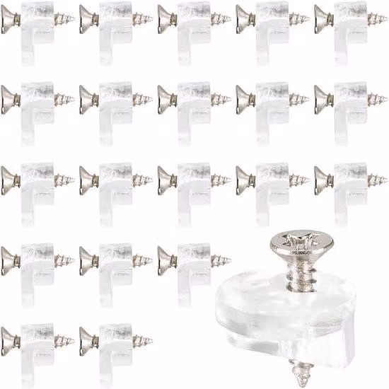 Kit di fermavetri in plastica, 20 pezzi, 13 mm, per finestre e porte