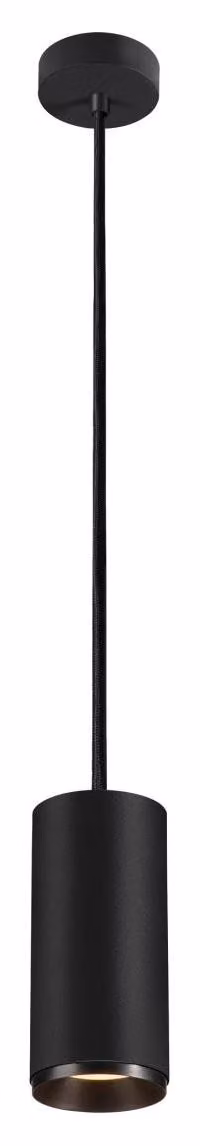 NUMINOS Lampada a sospensione LED per interni DALI SLV Dimensioni: 21,3 x 10 cm, Colore: nero/nero, Temperatura colore: 3000 Kelvin, Angolo di emissione: 24 gradi