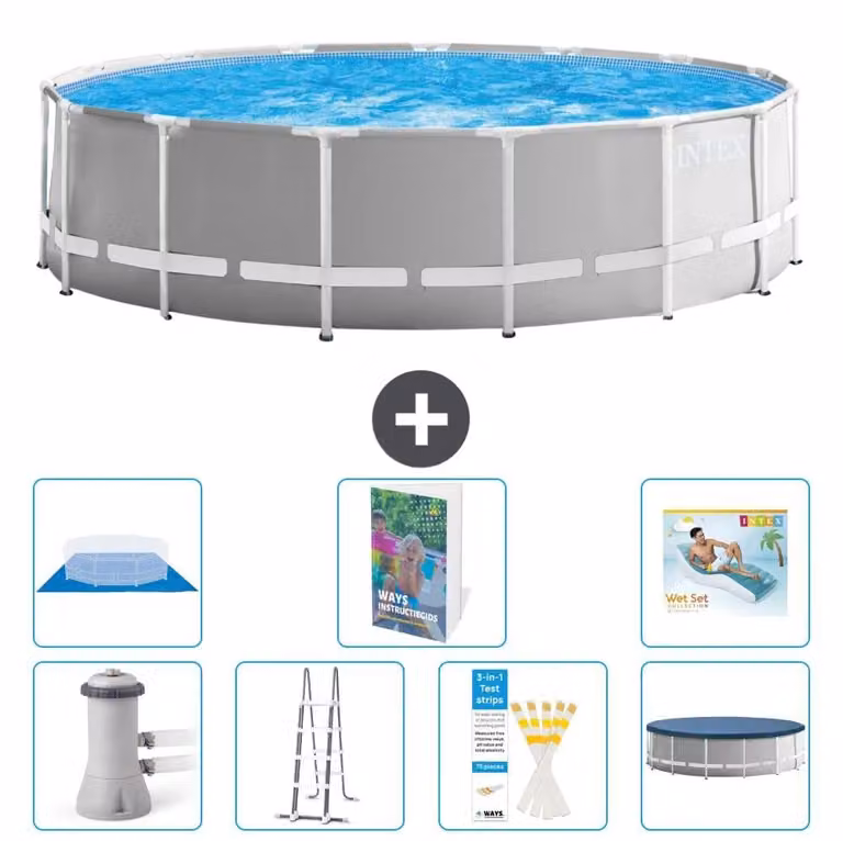 Struttura per piscina a forma di prisma - 457x122 cm - composta da 6 elementi - modello S670