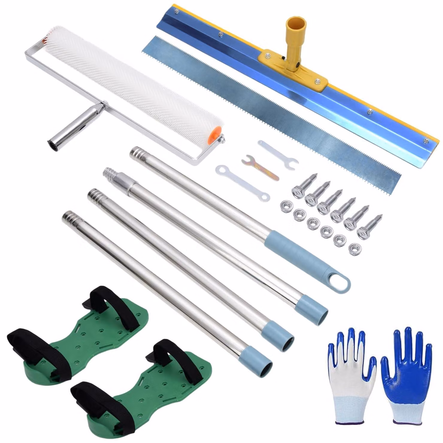 Kit di strumenti per la verniciatura del pavimento, completo di rulli per la verniciatura e asta telescopica regolabile