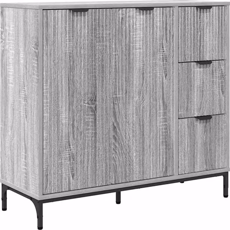 Credenza Grigio Sonoma 89,5 x 33 x 82 cm Legno multistrato
