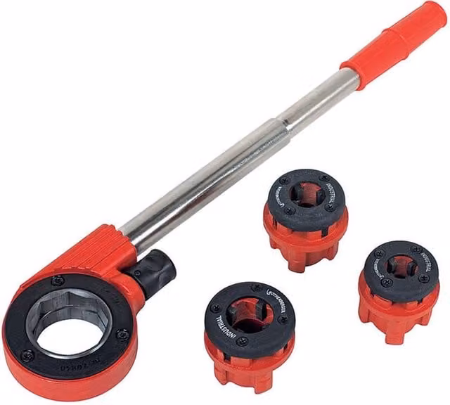 Set di maschio e filiera Rothenberger Industrial, 4 pezzi, rosso