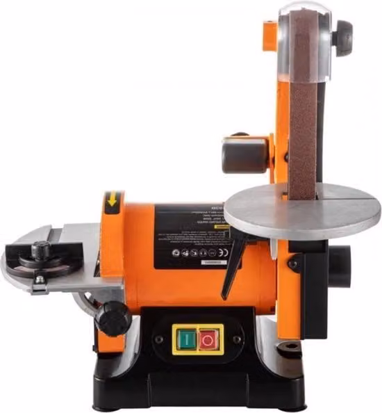 Levigatrice con disco da banco arancione con potenza di 250W e disco da 30 pollici