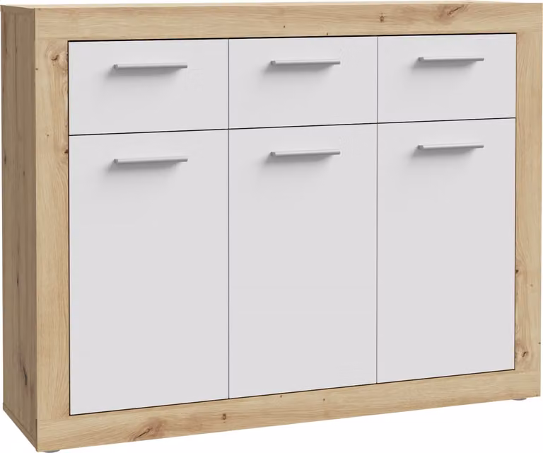 Cassettiera >La Serena< in rovere Artisan - 117,9x91,5x34cm (LxAxP)