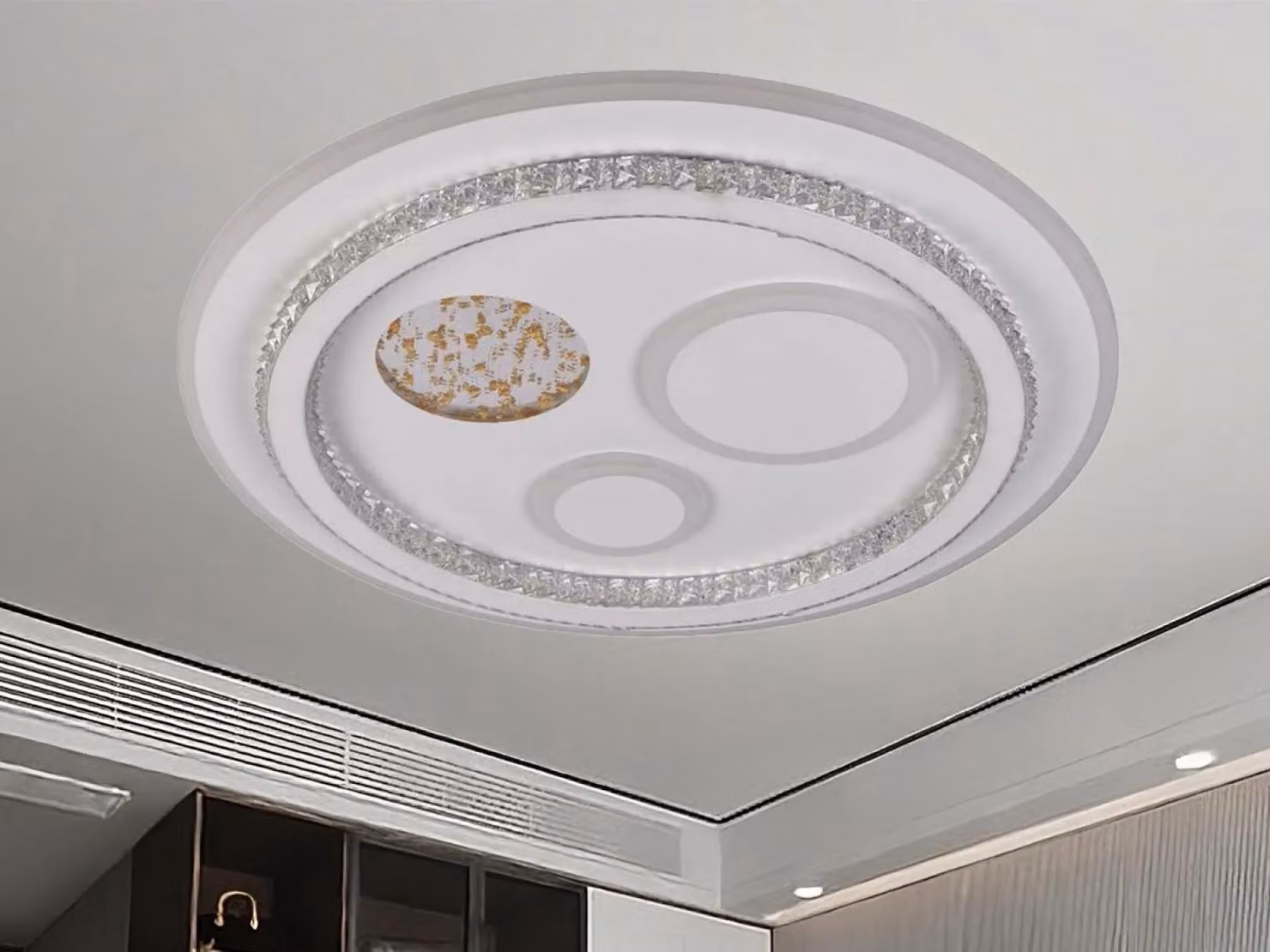 Lampada a soffitto a LED con telecomando, 110W - J1314/W