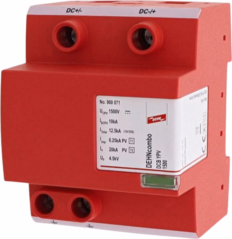 Scaricatore di sovratensione DEHN PV, 1200 V CC, tipo I/II, 1 pz.