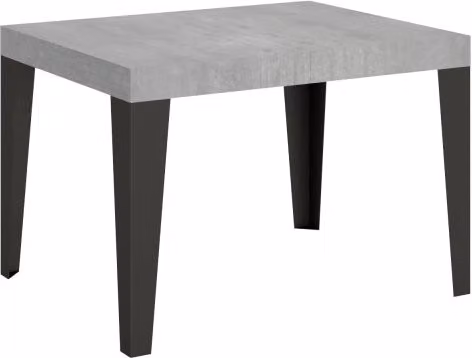 Tavolo allungabile Itamoby Flame con telaio in metallo antracite e piano effetto cemento L/P/H: 110 x 70 x 77 cm, estensibile fino a 194 cm – 1