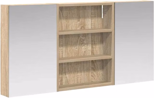 Set di Armadi da Bagno | Armadio da bagno con lo scaffale 3 pz 100 x 10,5 x 50 cm