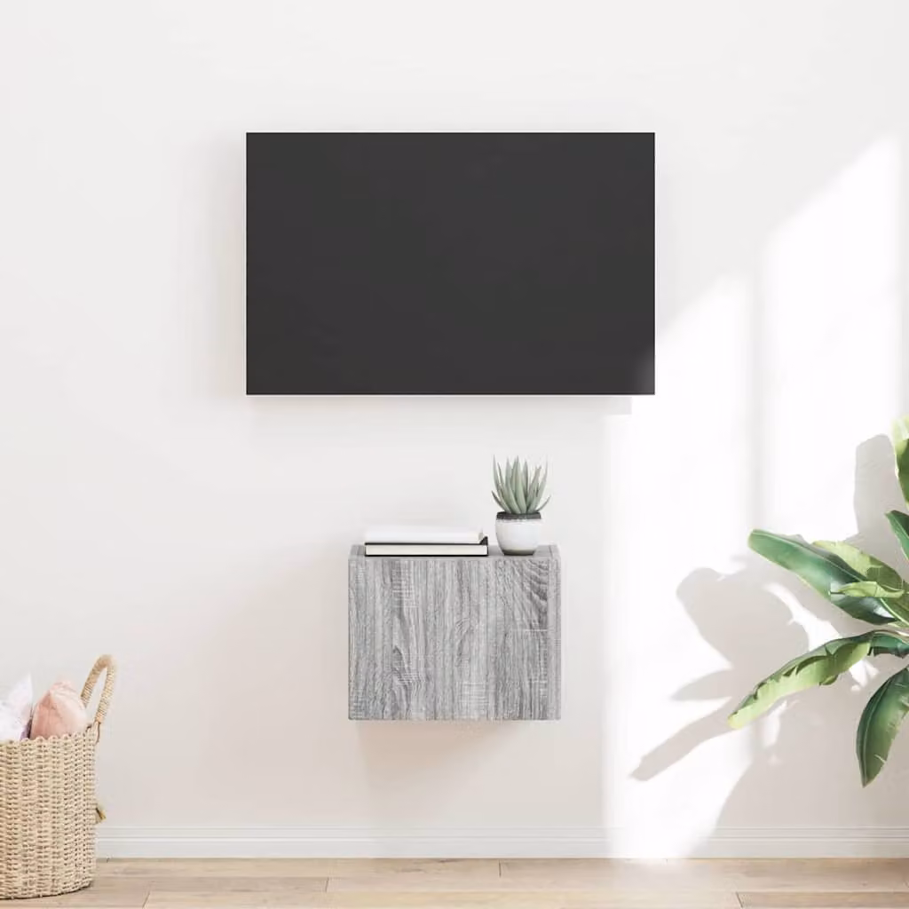 Mobile TV da parete vidaXL in MDF Grigio, L 39 cm, P 31 cm, H 29,5 cm