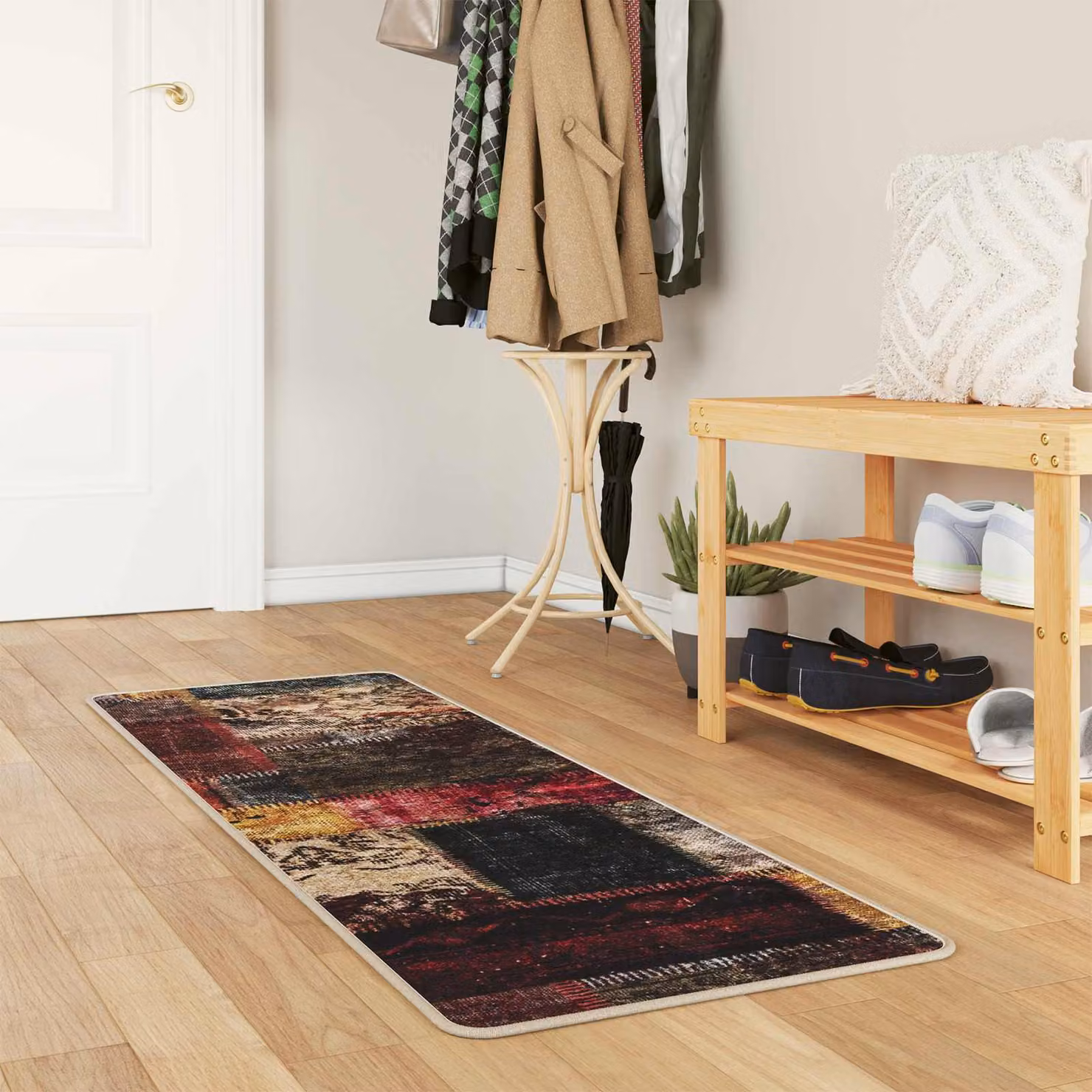 vidaXL Runner Tappeto MARSA Multicolore in Poliestere, Lavabile e Antiscivolo, L 50 cm x P 150 cm