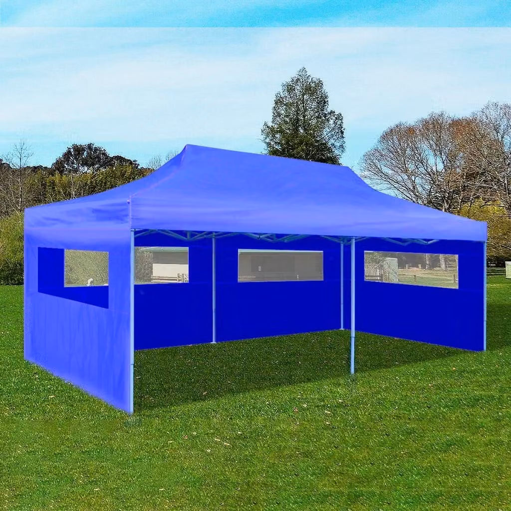 The Living Store Tenda pop-up per feste pieghevole blu 3×6 m