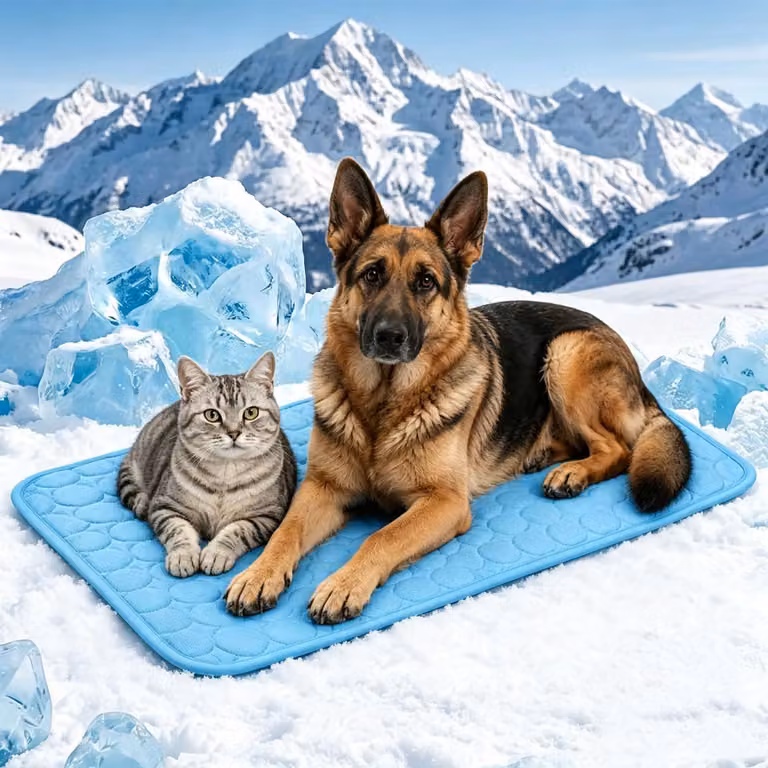 Tappetino refrigerante per cani e gatti | 150x100 cm, autorigenerante, colore blu, taglia XXL